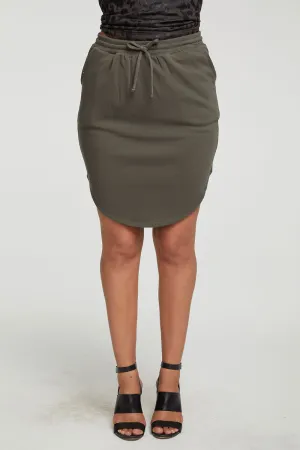 Cotton Fleece Shirttail Skirt