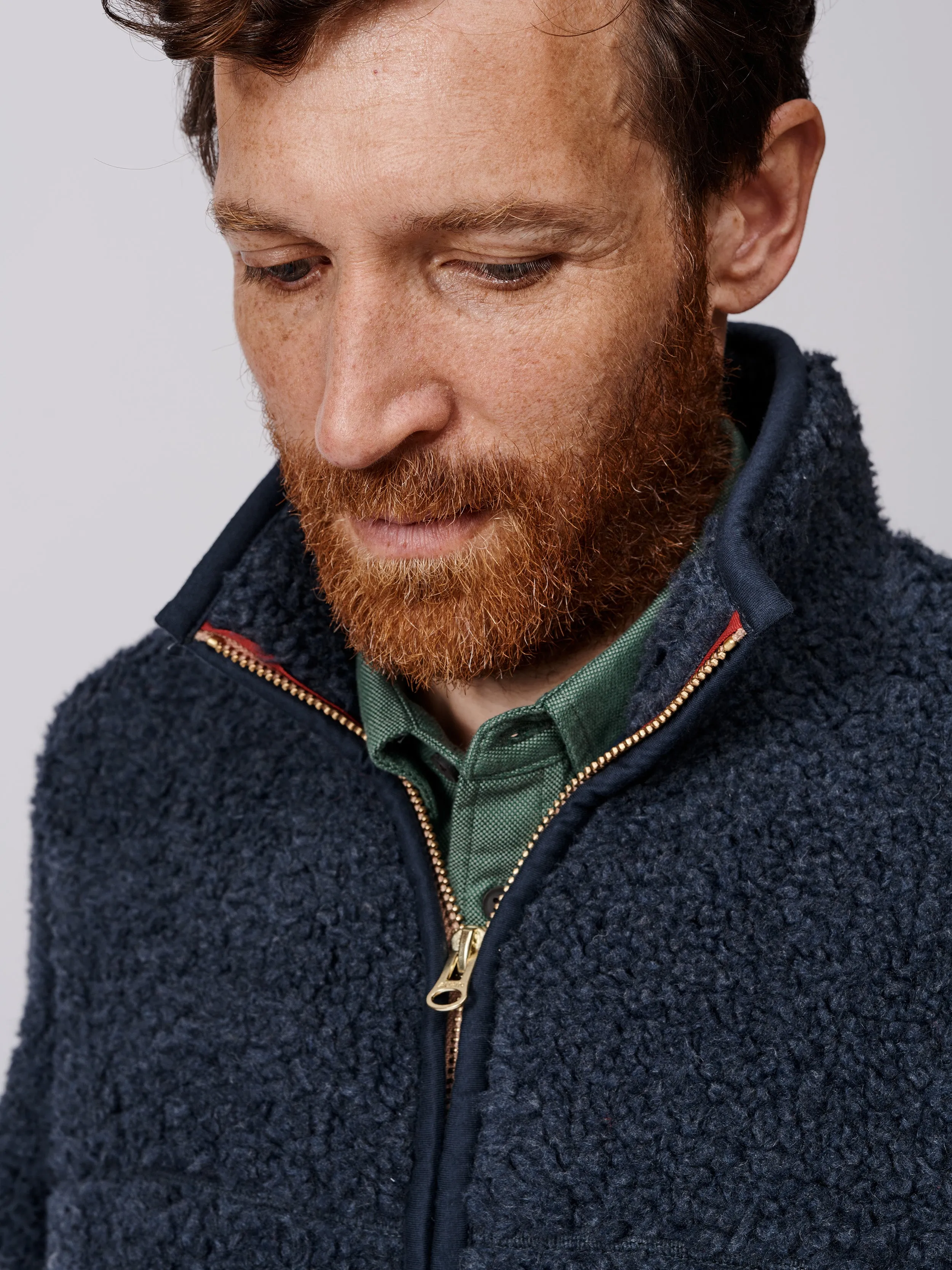 Croxby Zip Through Wool Blend Fleece