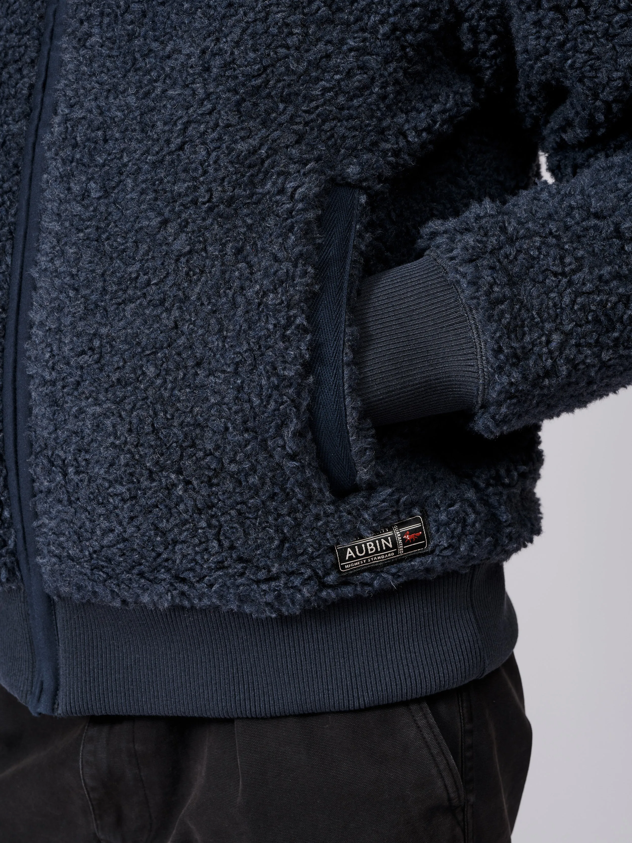 Croxby Zip Through Wool Blend Fleece