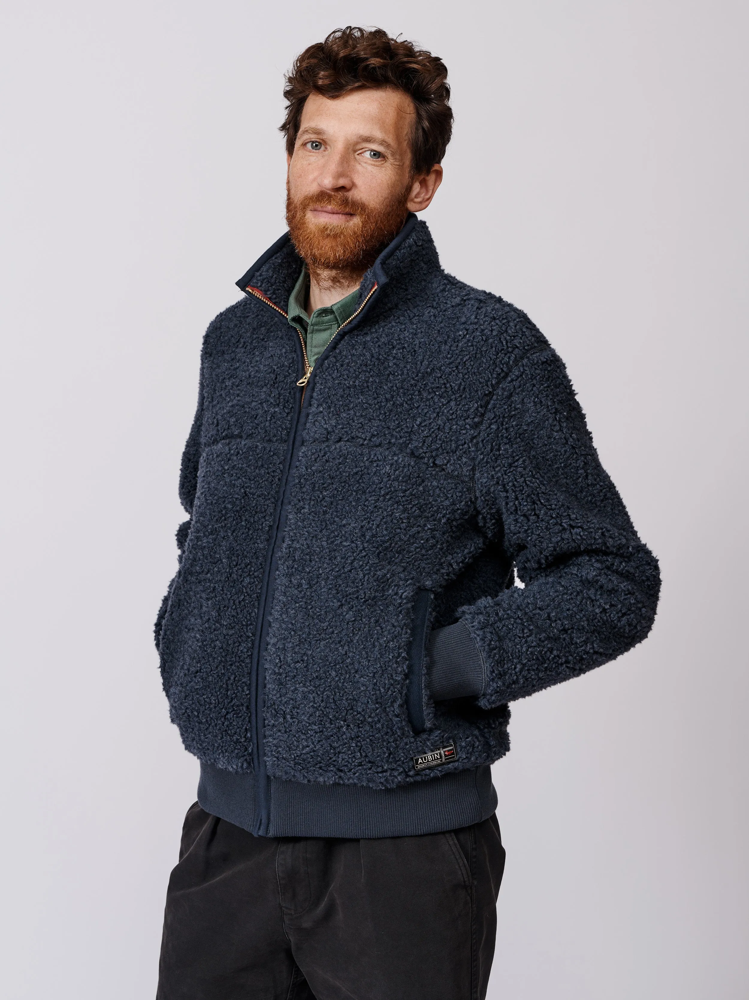 Croxby Zip Through Wool Blend Fleece