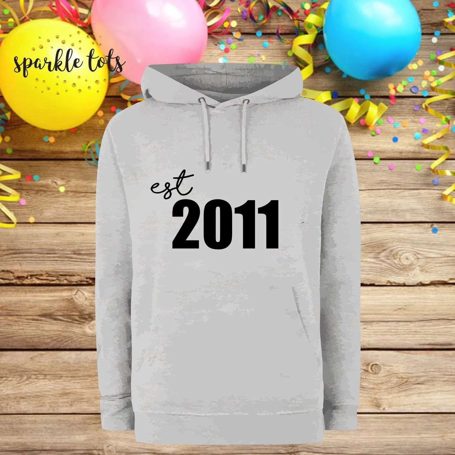 Custom Boys or Girls Birthday Hoodie | Personalised Hoodie for Any Year