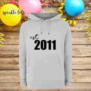 Custom Boys or Girls Birthday Hoodie | Personalised Hoodie for Any Year