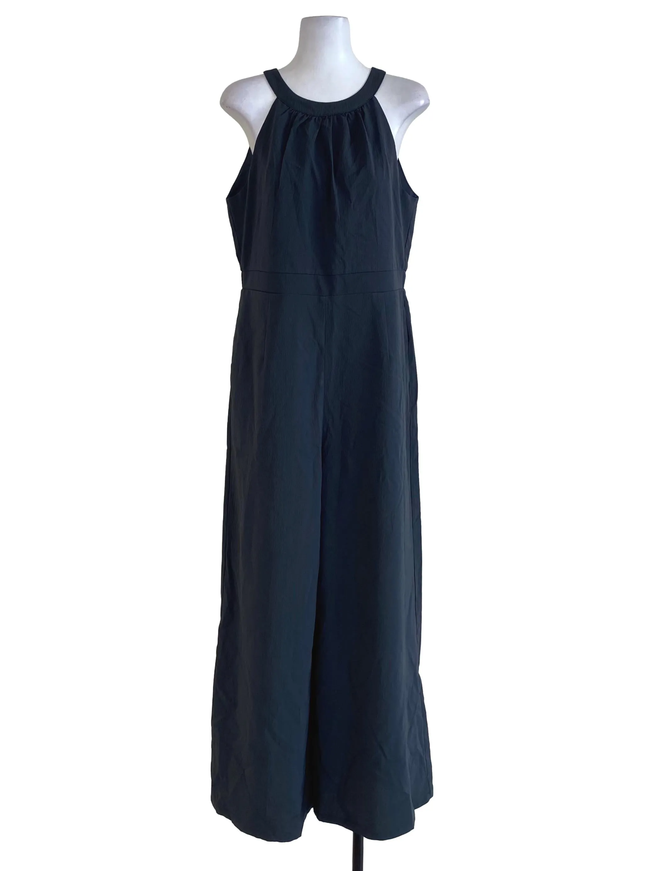 Dark Grey Crinkle Jumpsuit