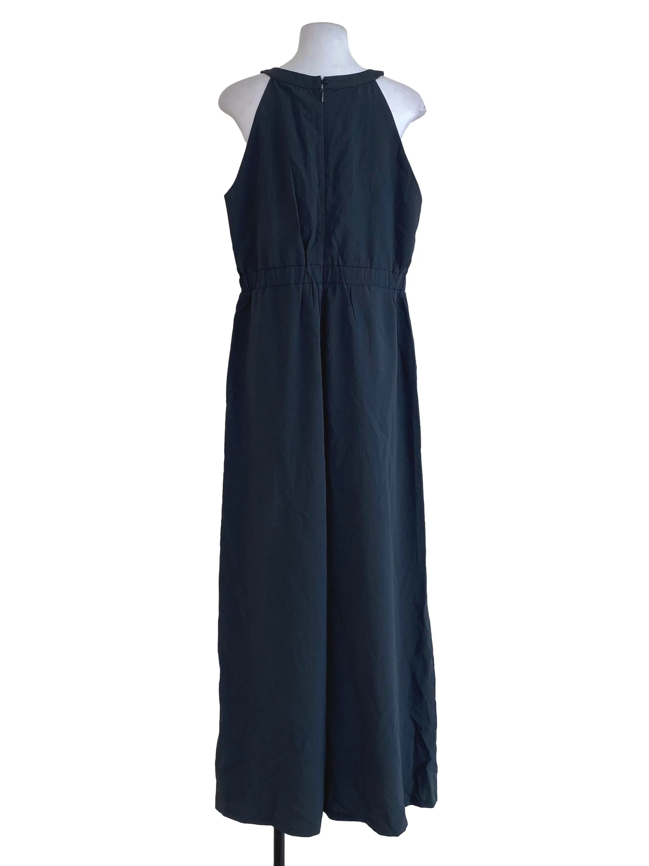 Dark Grey Crinkle Jumpsuit