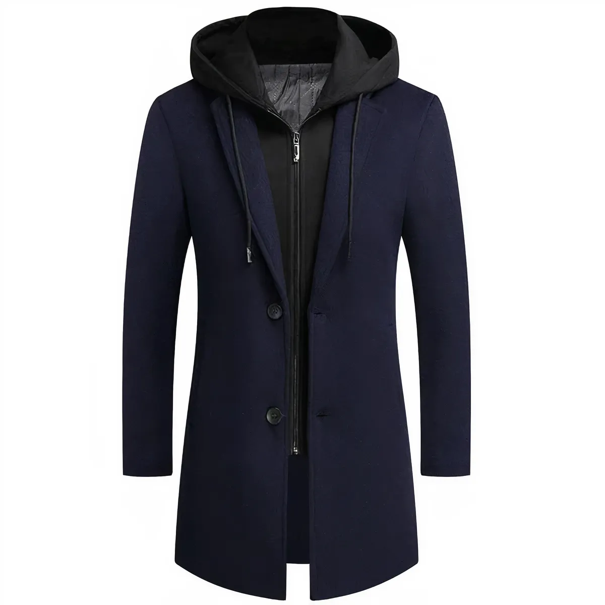 Elegant Men's Wool Trench Coat for Autumn and Winter