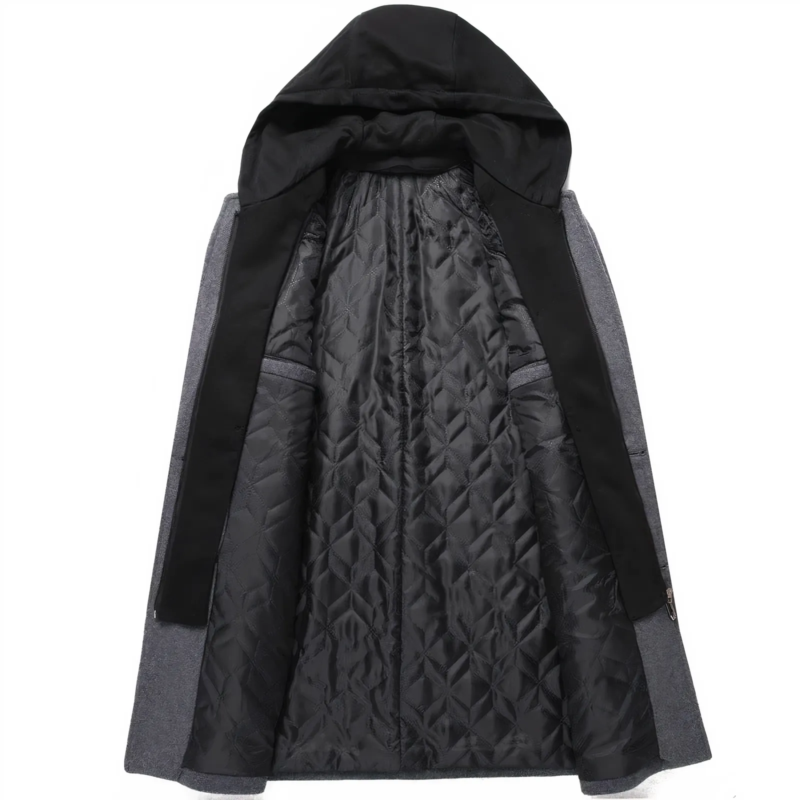 Elegant Men's Wool Trench Coat for Autumn and Winter
