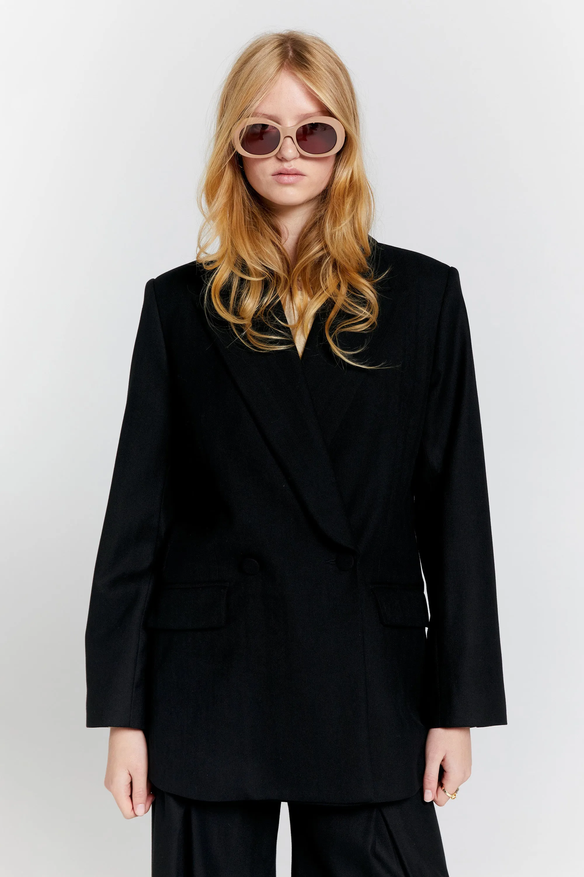 Escapade Double Breasted Jacket Black