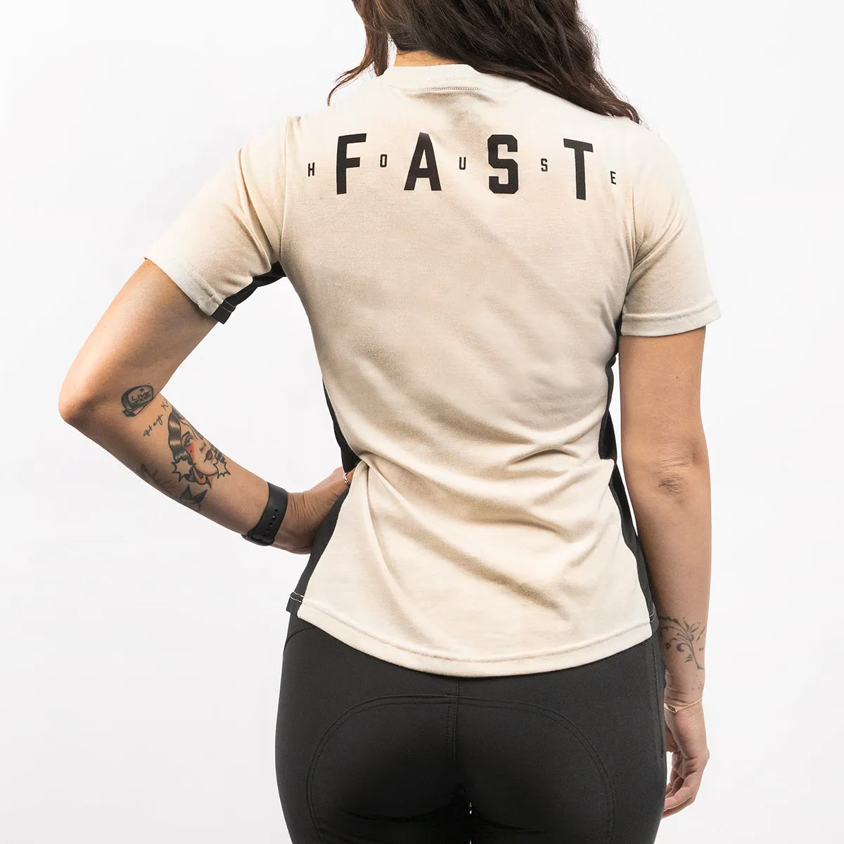 Evoke SS Women's Tech Tee - Cream