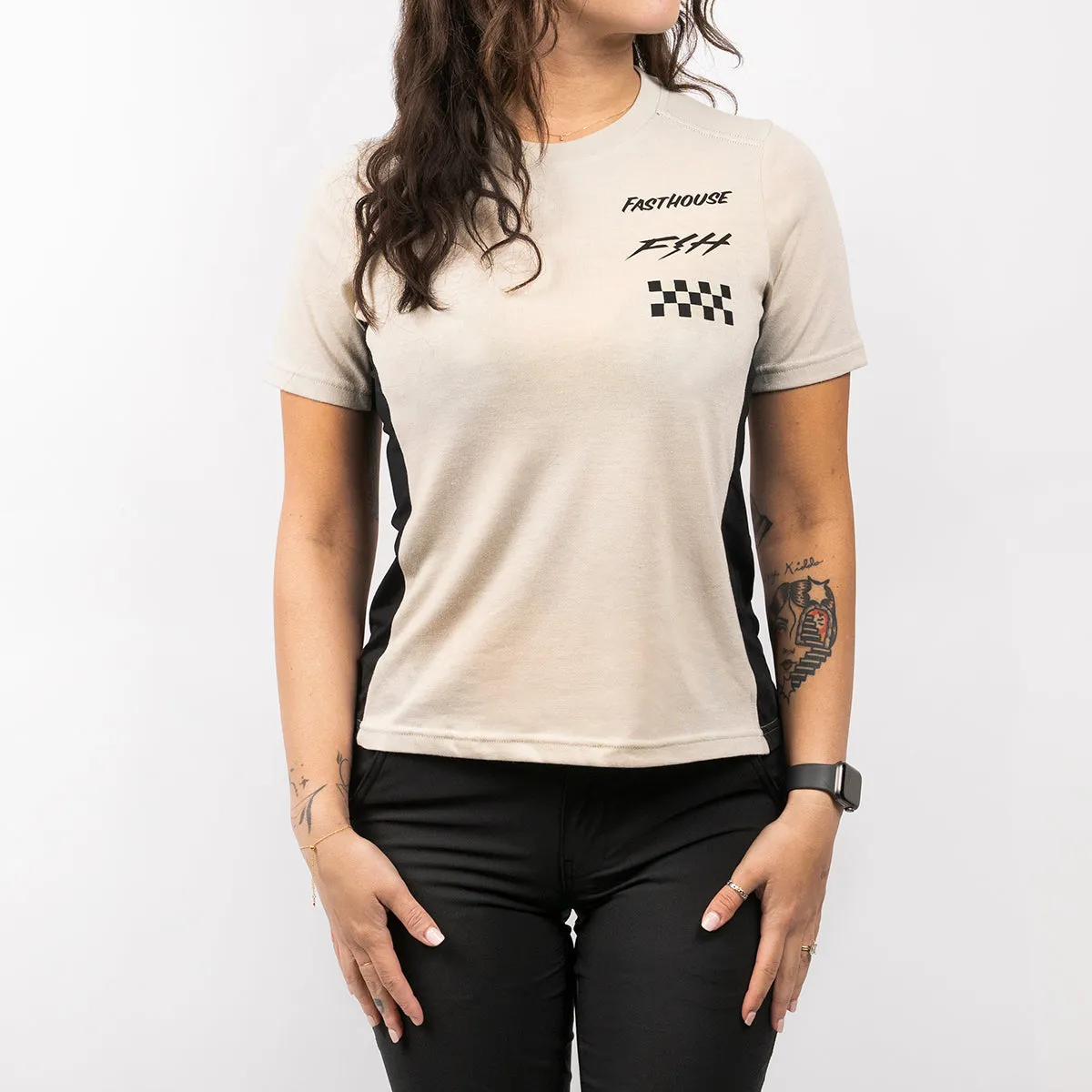 Evoke SS Women's Tech Tee - Cream