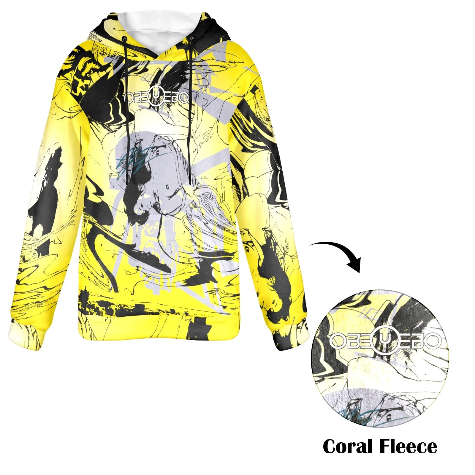 Falling Angel Women's Flannel Hoodie