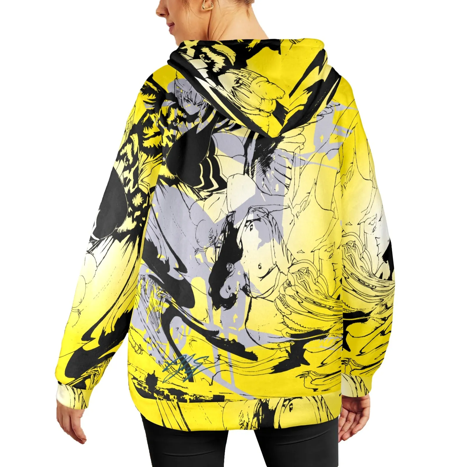 Falling Angel Women's Flannel Hoodie