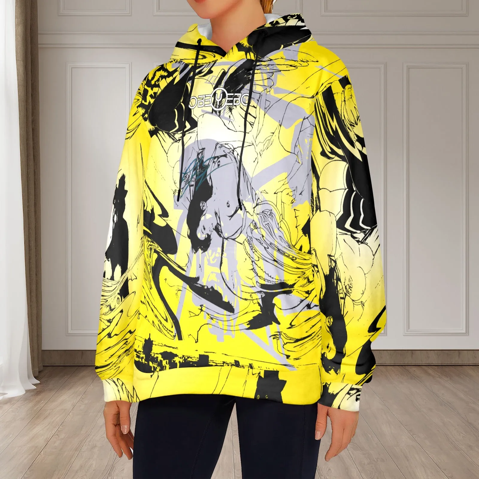 Falling Angel Women's Flannel Hoodie
