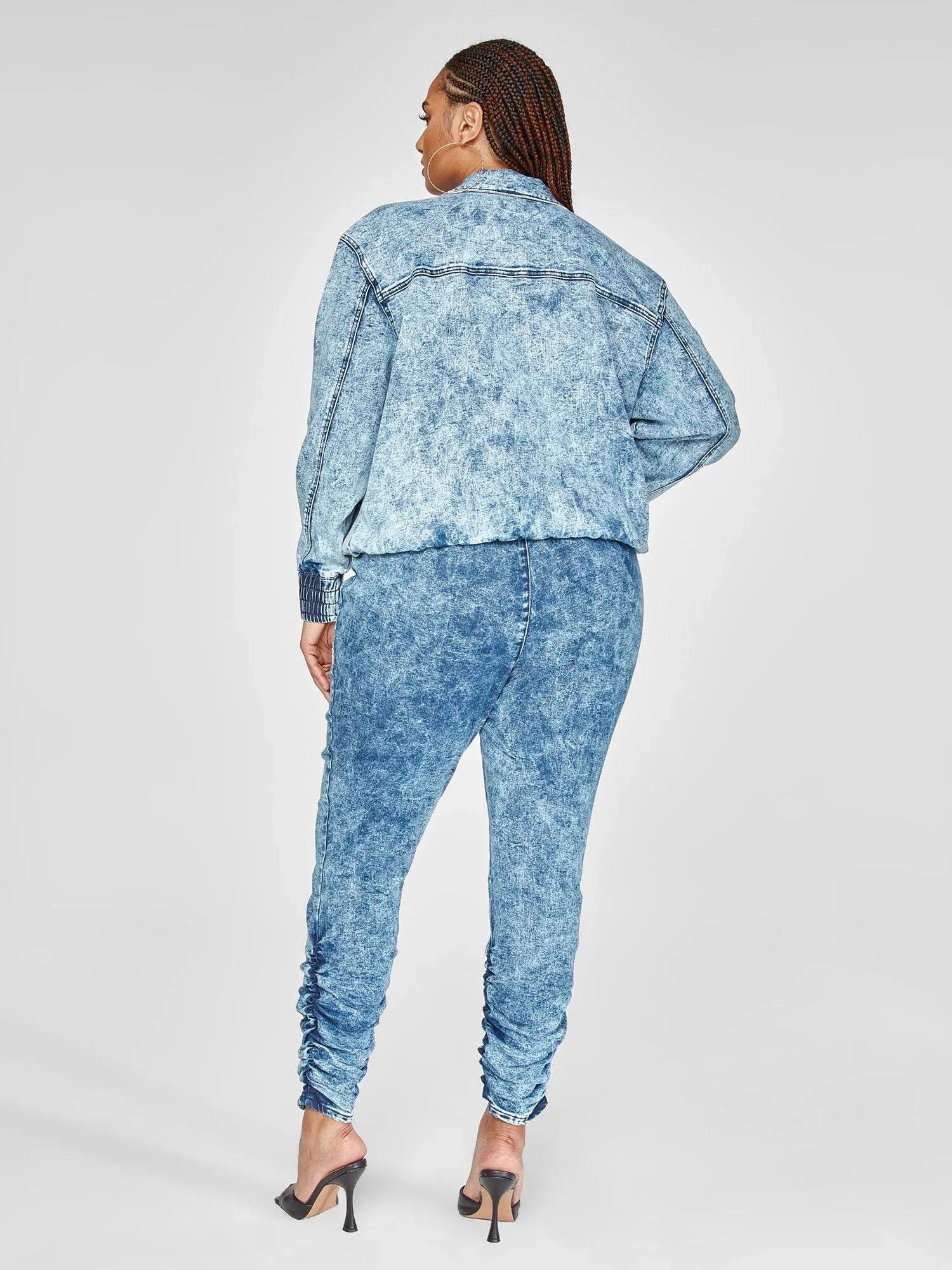 Fashion To Figure - Elissa Acid Wash Denim Jacket