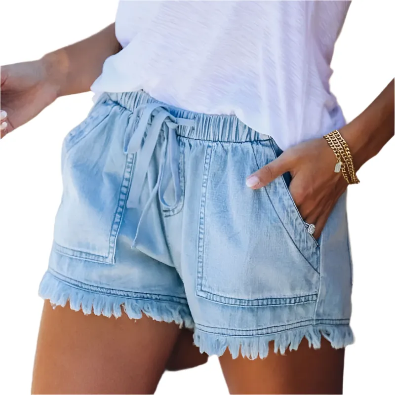 Faye | High-Waist Denim Shorts