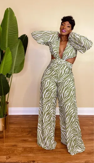 FIERCE HOTTIE JUMPSUIT (GREEN)