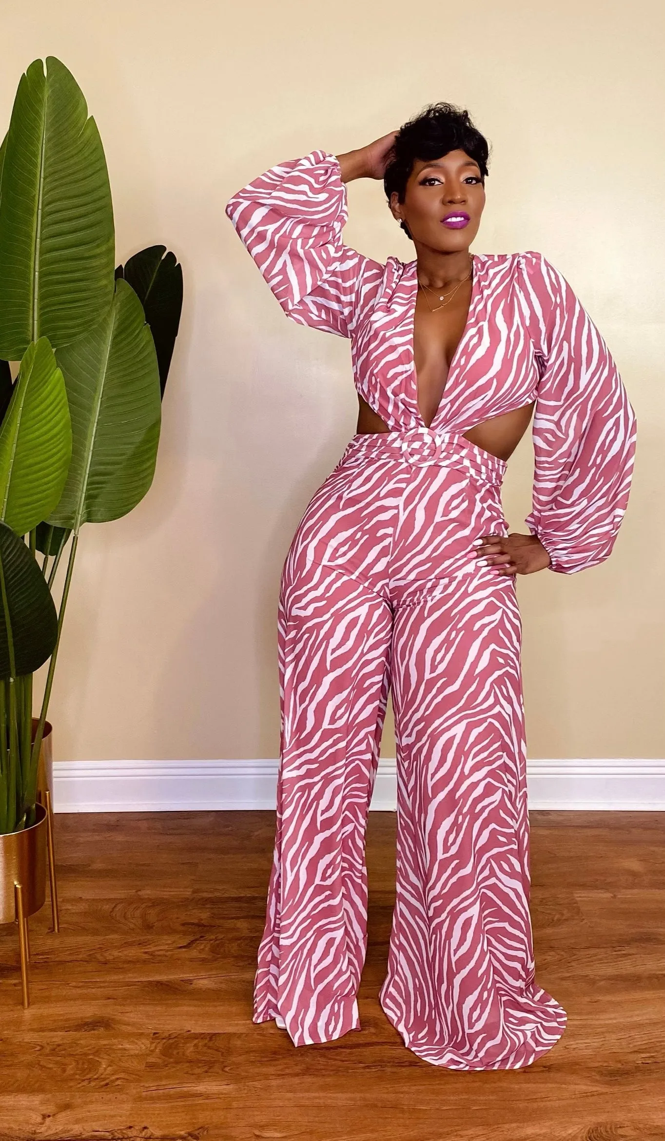 FIERCE HOTTIE JUMPSUIT (MAUVE)