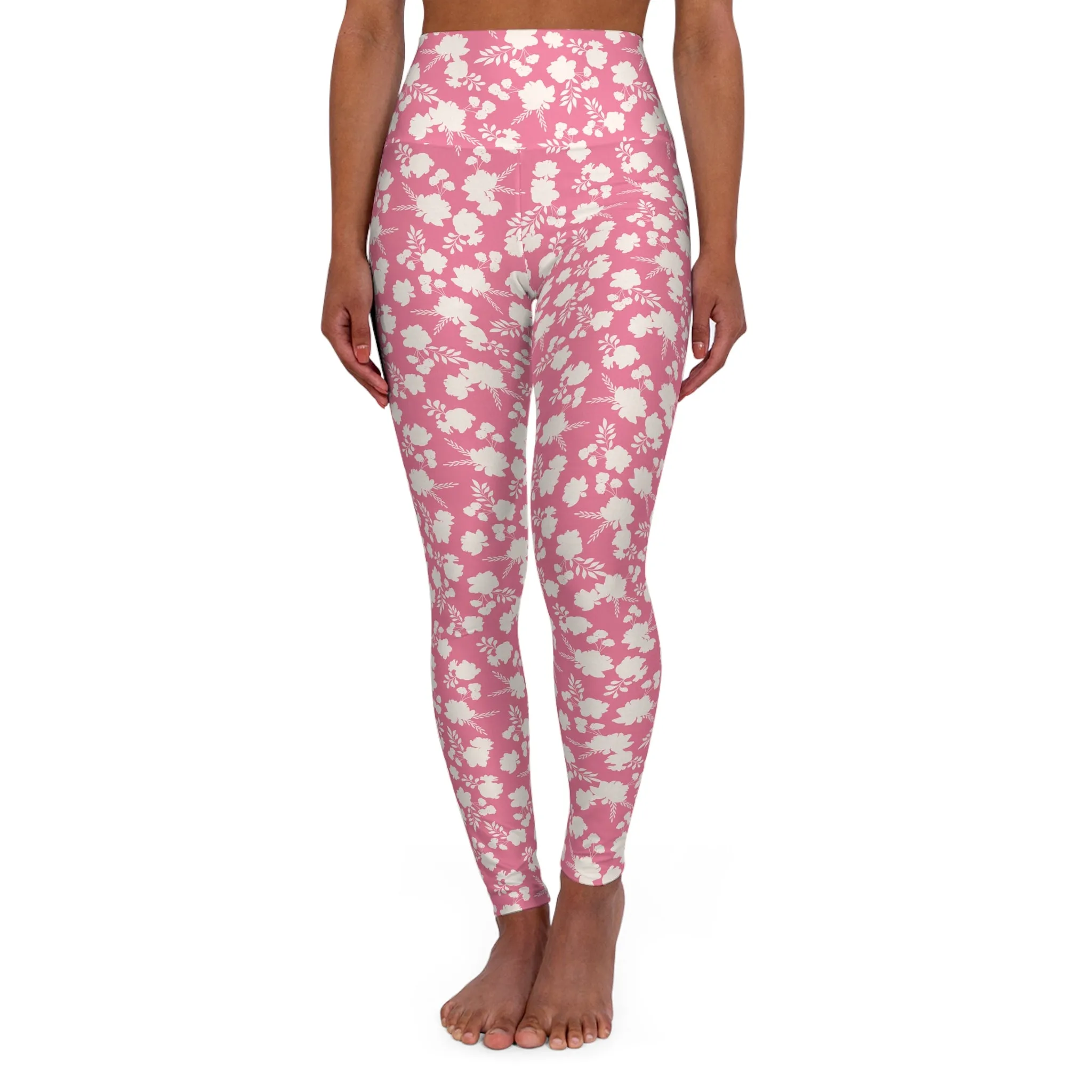 Floral High Waisted Yoga Leggings - Comfort Fit for Active Lifestyles
