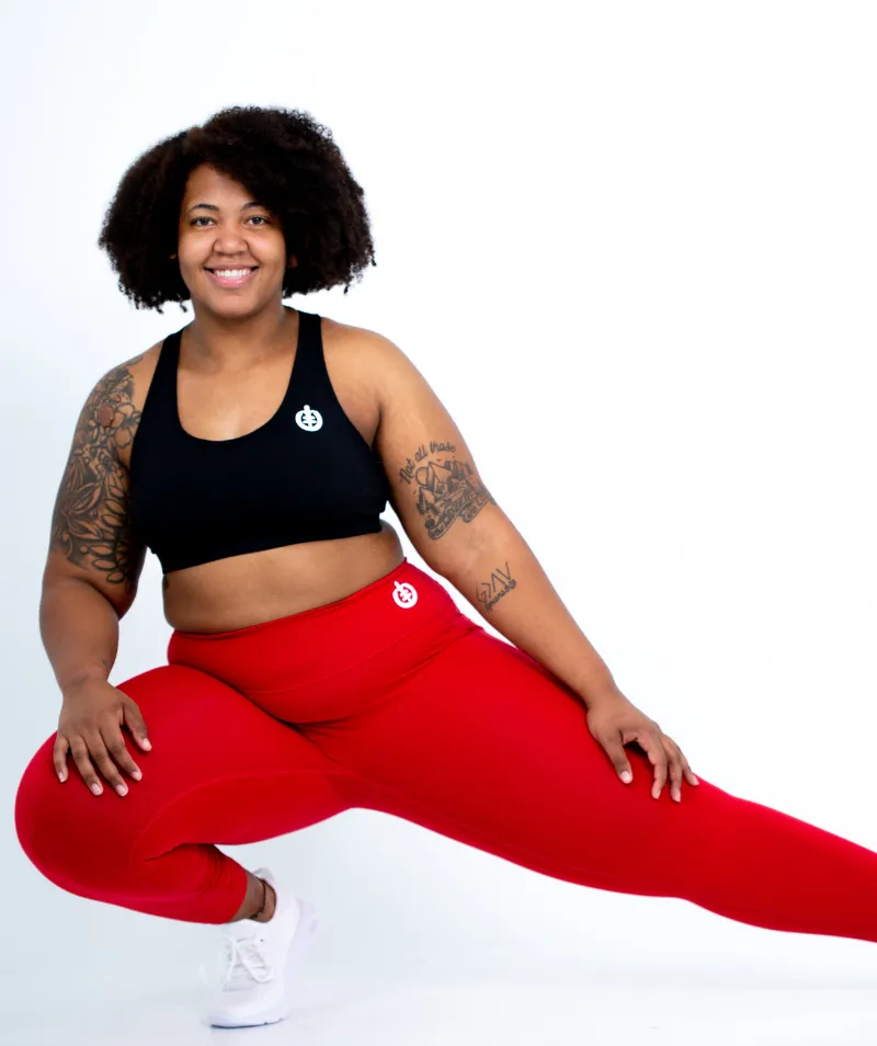 Full Length Pocket Legging | Red