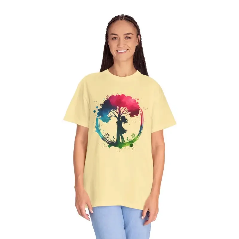 Girl Hugging Tree Tee for World Environment Day