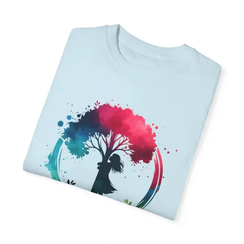 Girl Hugging Tree Tee for World Environment Day