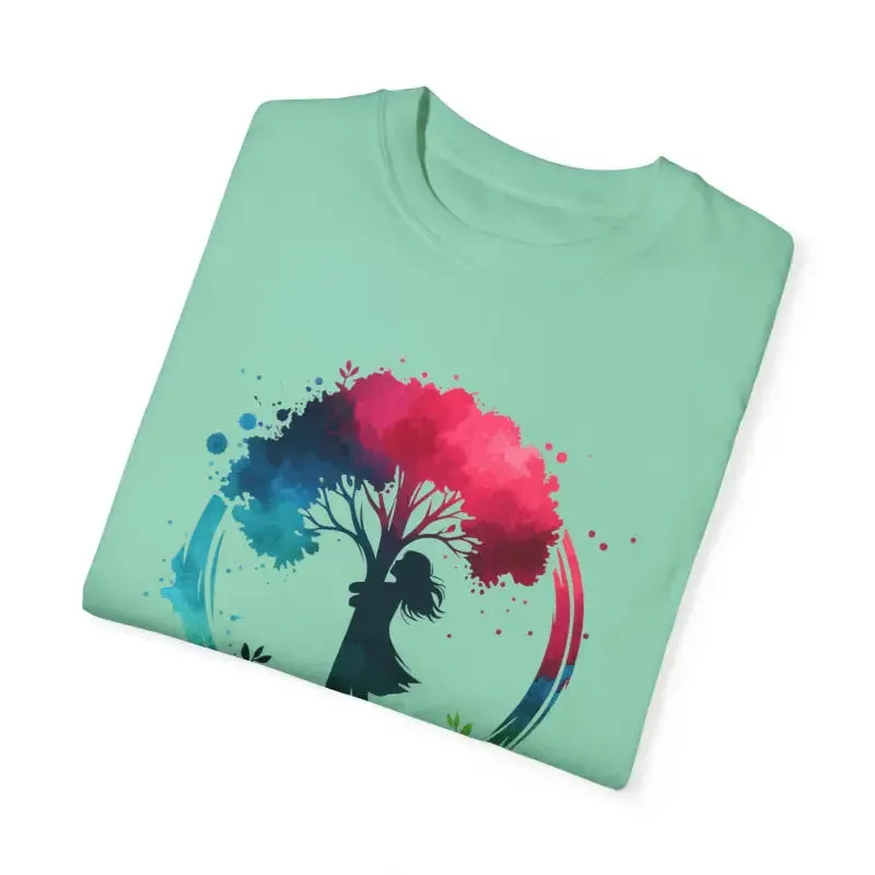 Girl Hugging Tree Tee for World Environment Day