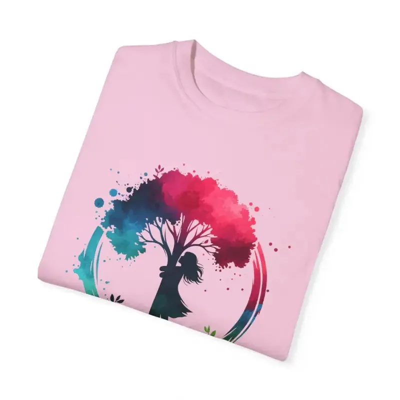 Girl Hugging Tree Tee for World Environment Day