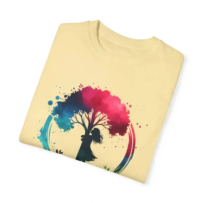 Girl Hugging Tree Tee for World Environment Day