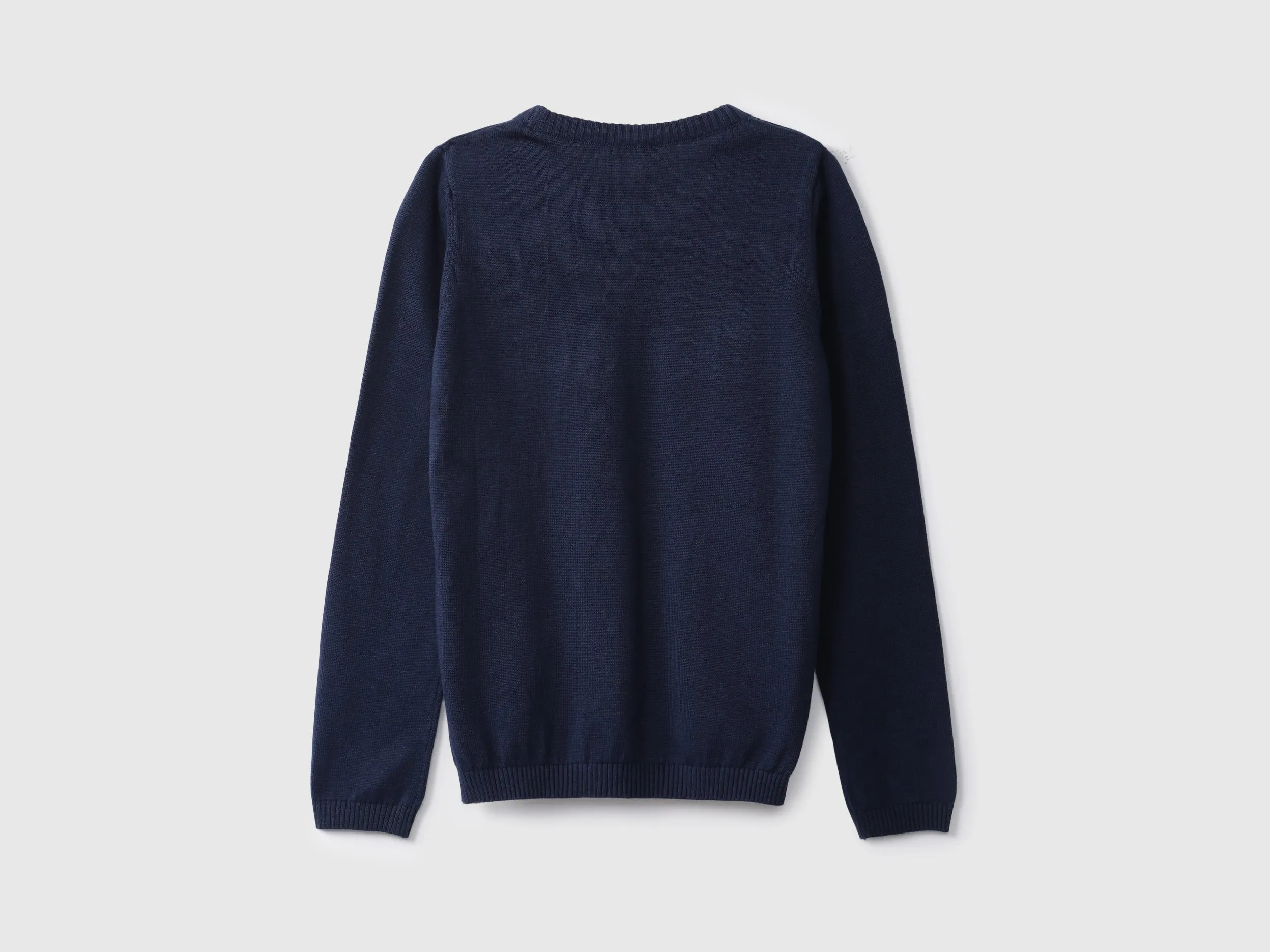Girls Navy Blue Round Neck Sweater