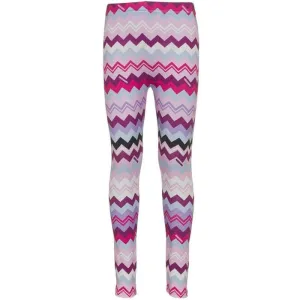 Girls Pink Zig Zag Leggings