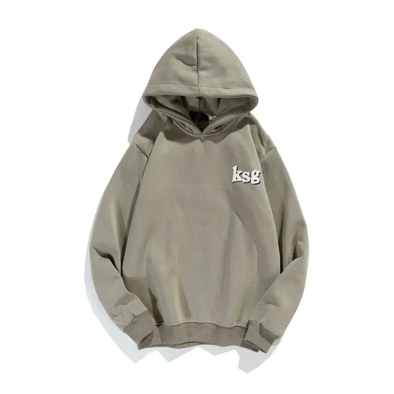 Graffiti Letter Print Plus Velvet Hoodie