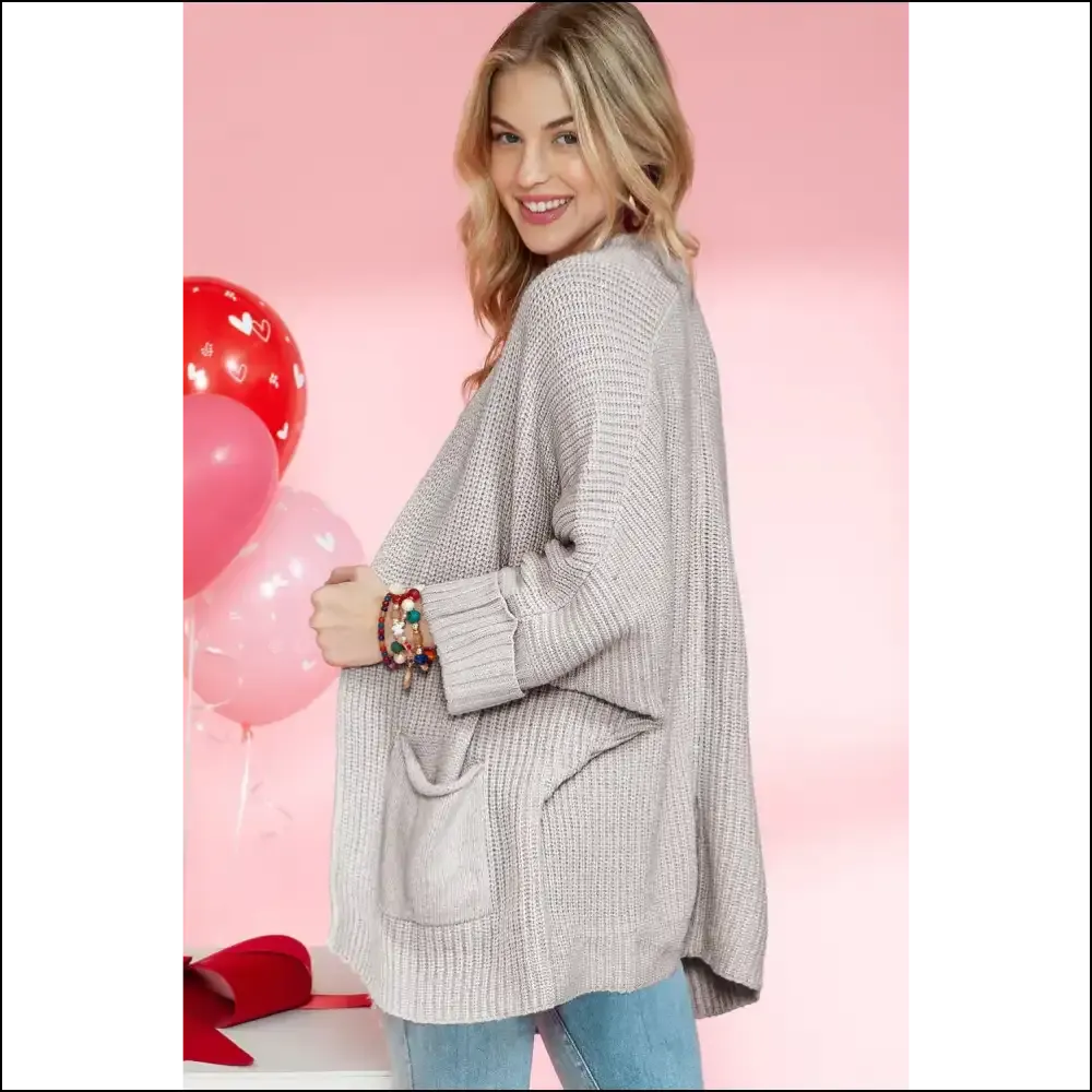 Gray Batwing Sleeve Cardigan: so Cozy, Youll Ghost your Plans 👻
