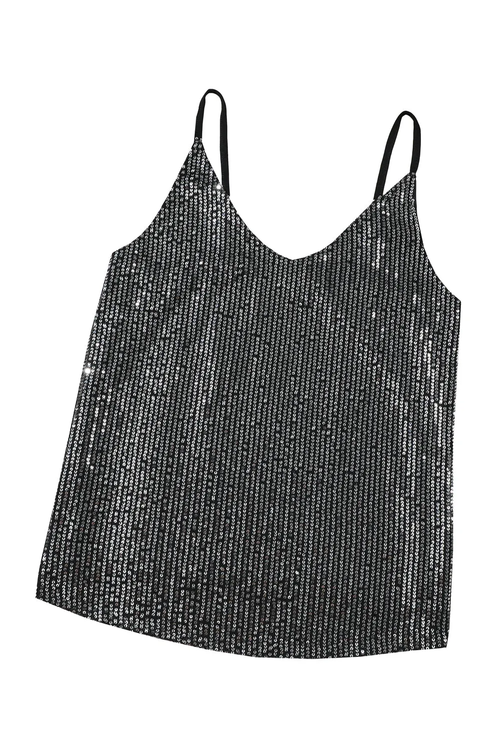 Gray Sequin Tank Top