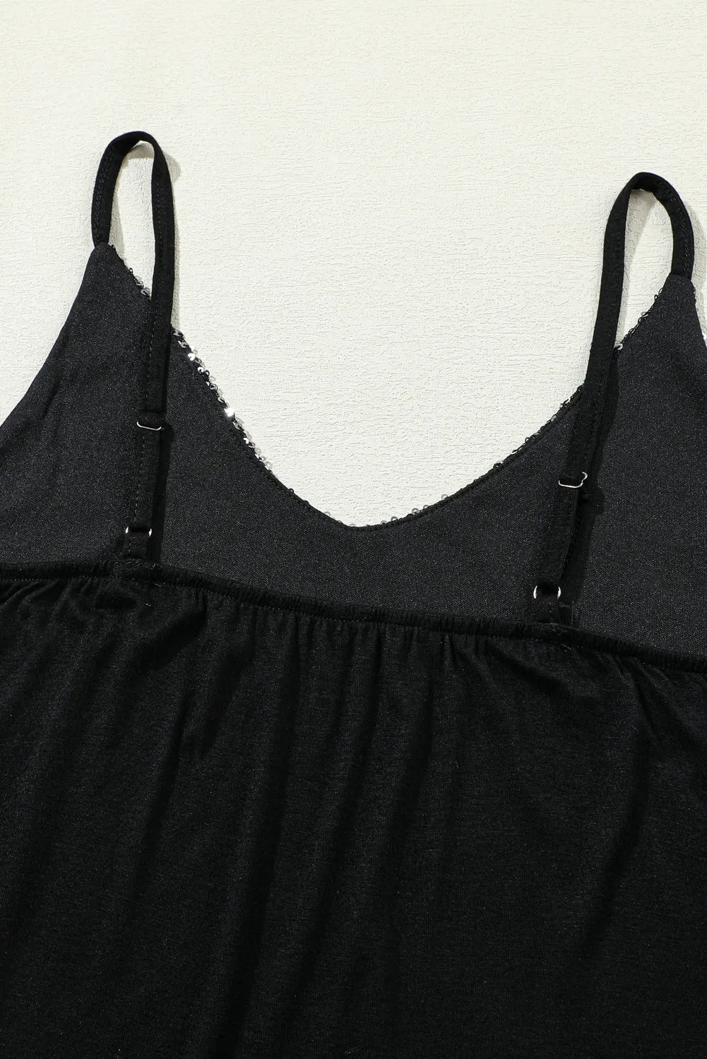 Gray Sequin Tank Top