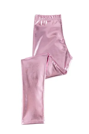 Great Pretenders Love Life Leggings - Metallic Pink