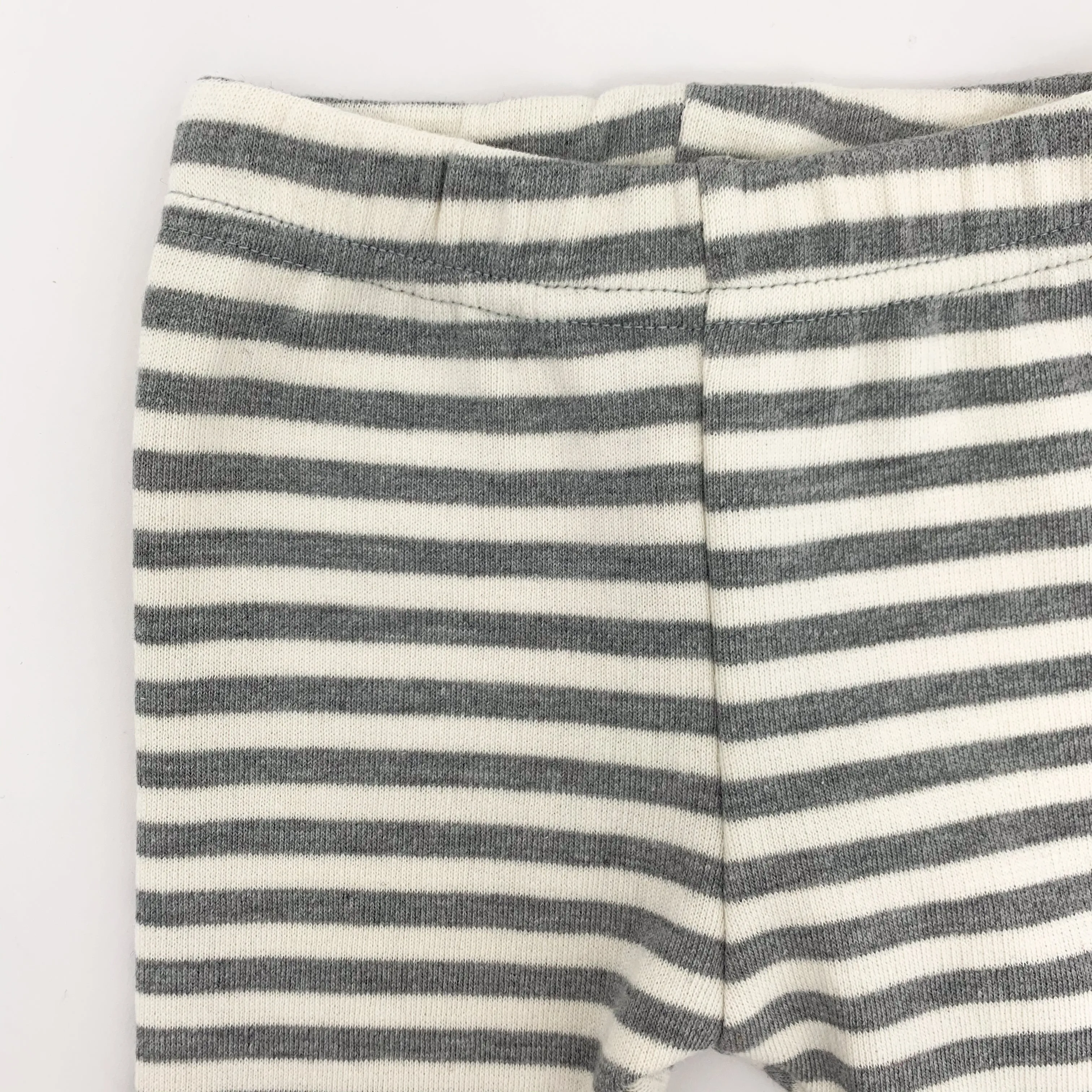 Grey Striped Leggings