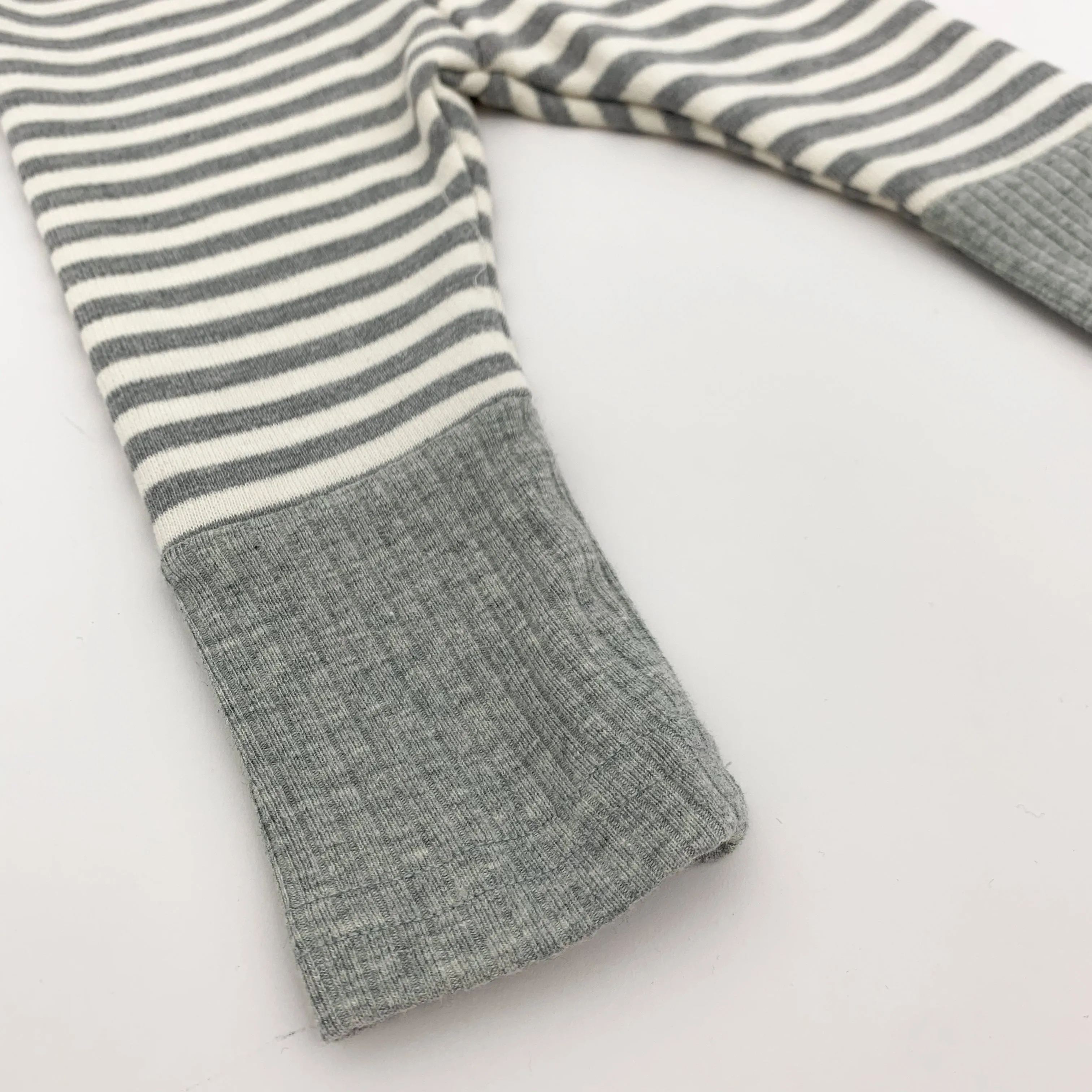 Grey Striped Leggings