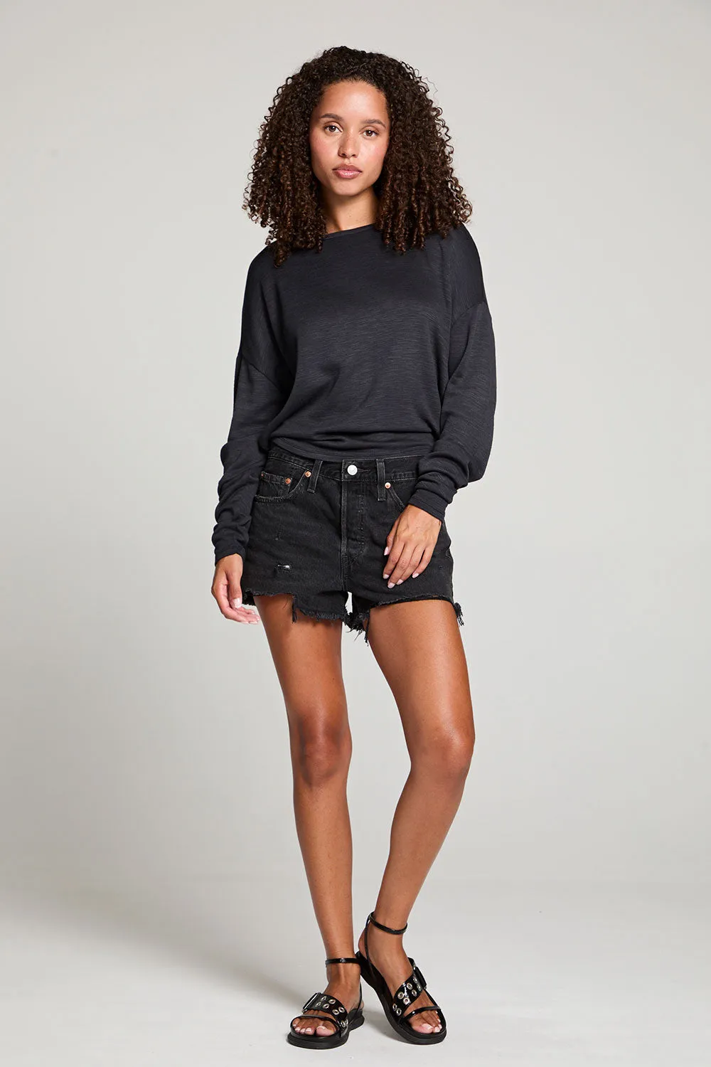 Gwyneth Licorice Black Long Sleeve