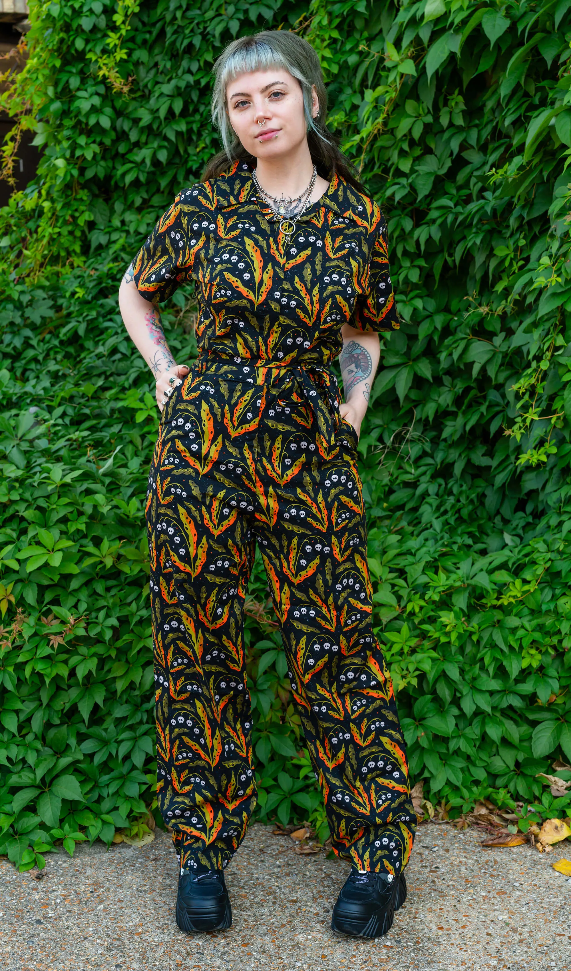 Halloween: Run & Fly x Clare Lewis Poison and Plants Stretch Jumpsuit