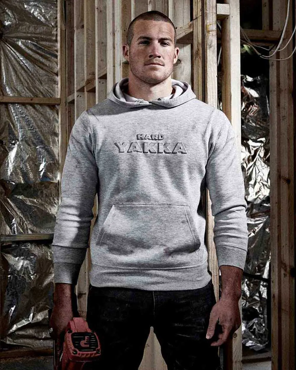 Hard Yakka Embossed Pullover Hoodie