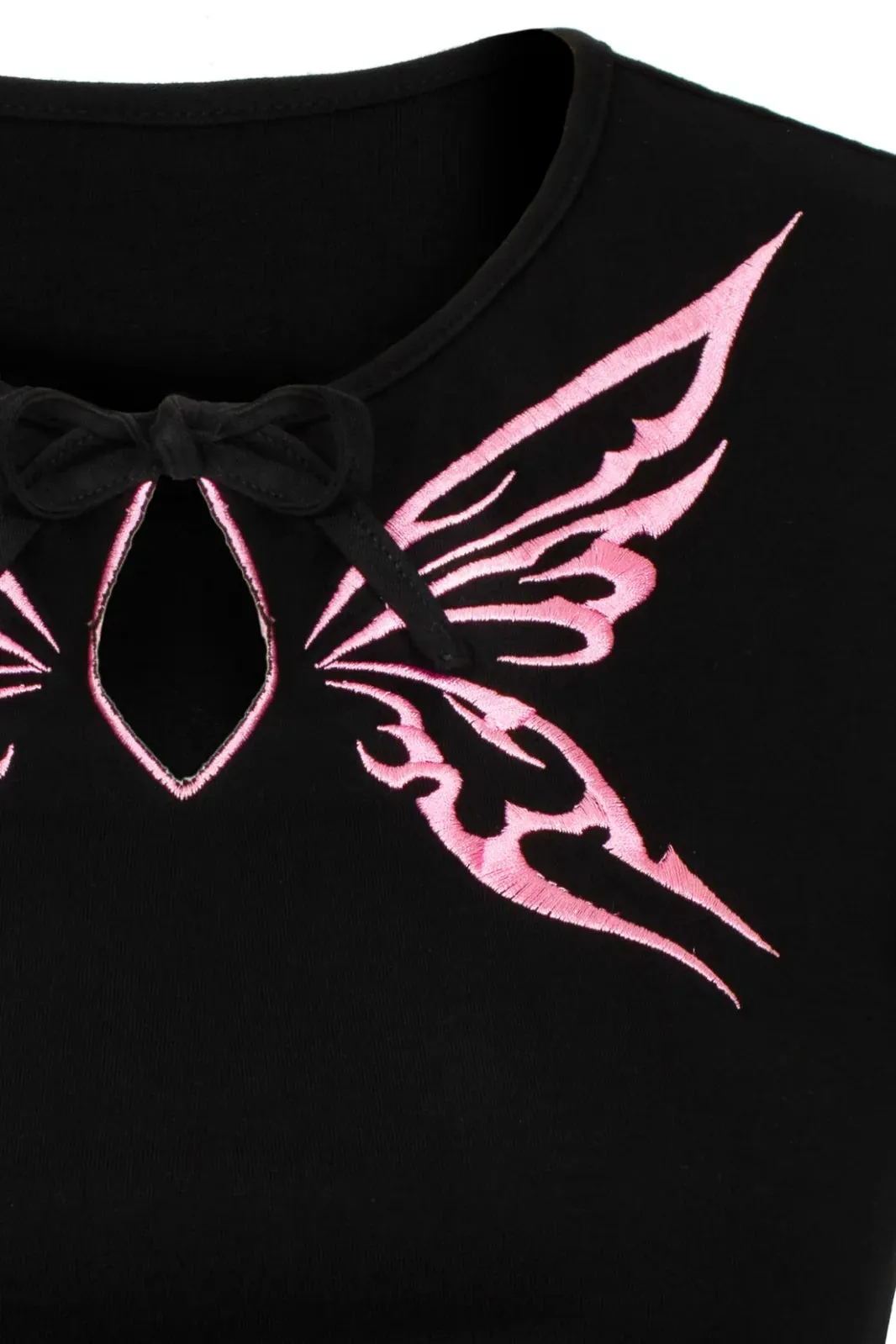 Hell Bunny Kocho Butterfly Crop Top