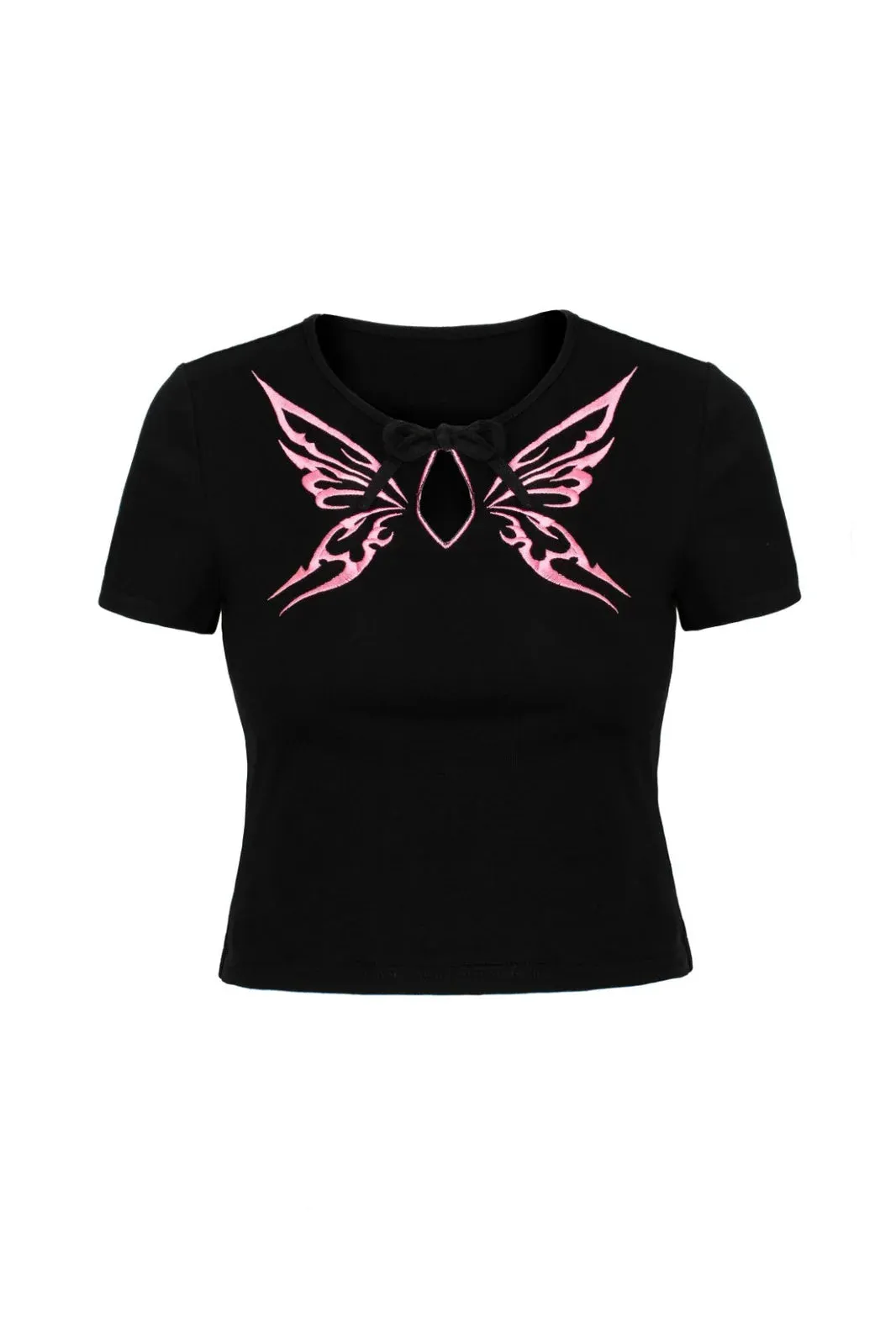 Hell Bunny Kocho Butterfly Crop Top