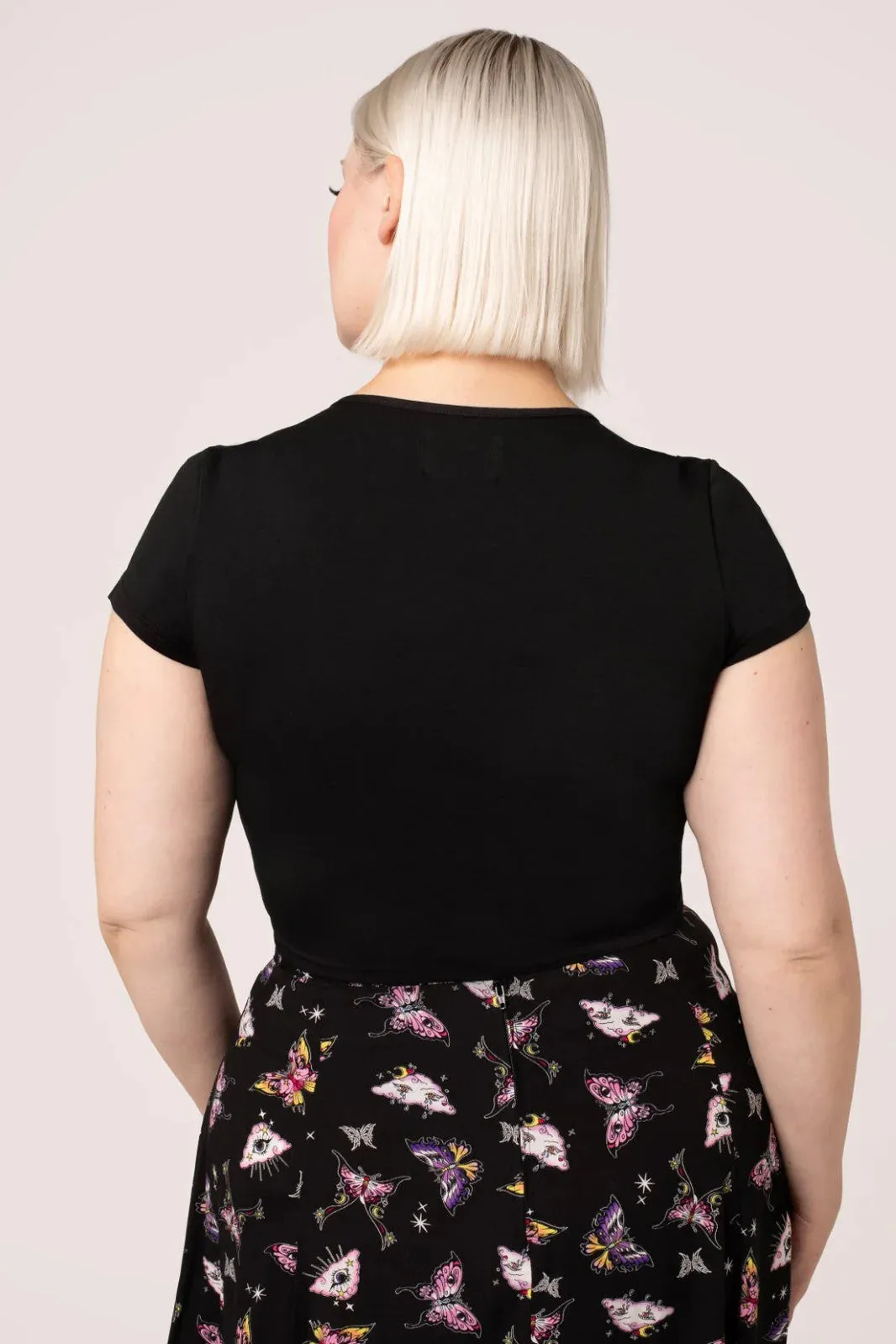 Hell Bunny Kocho Butterfly Crop Top