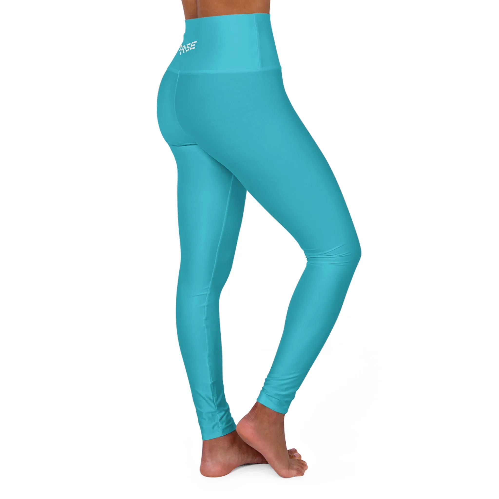 High Waisted Leggings Never Give Up - Blue