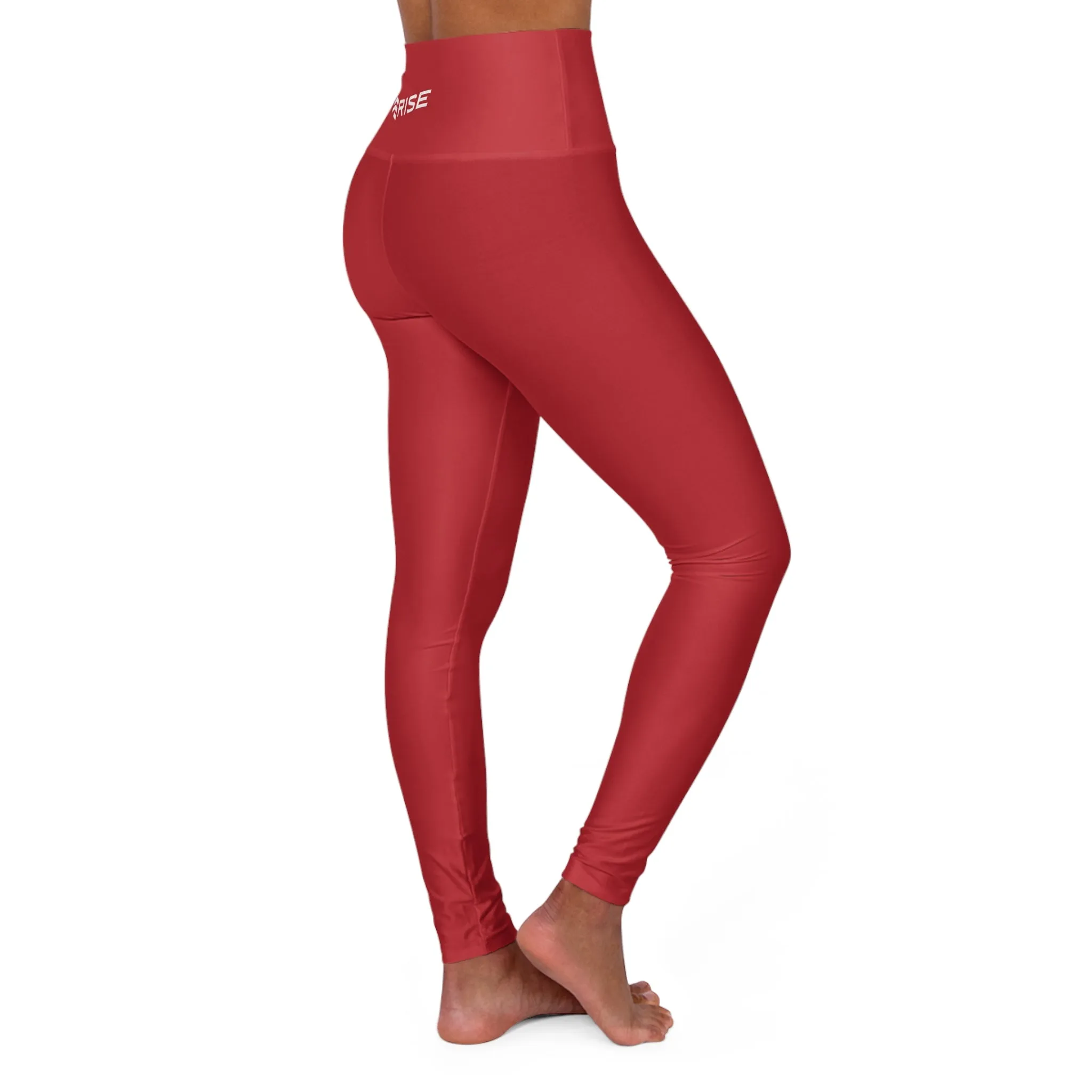 High Waisted Leggings Never Give Up - Red