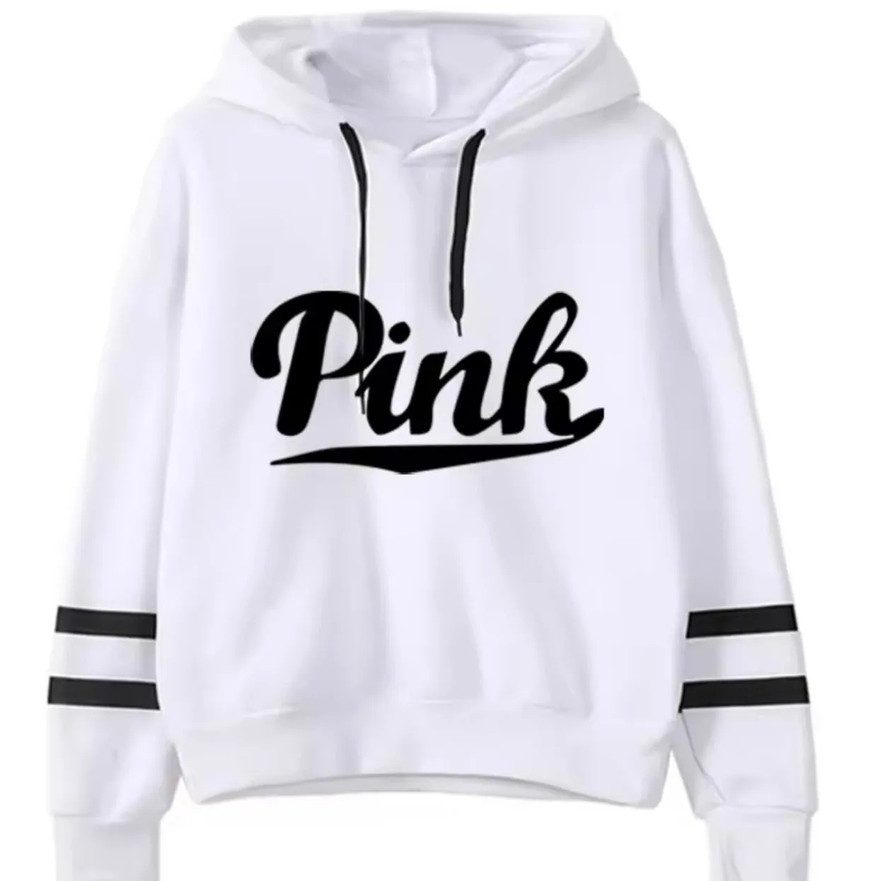 Hoodies Daily Women's Sweatshirts Stripe Woman Clothing Style Jogging.