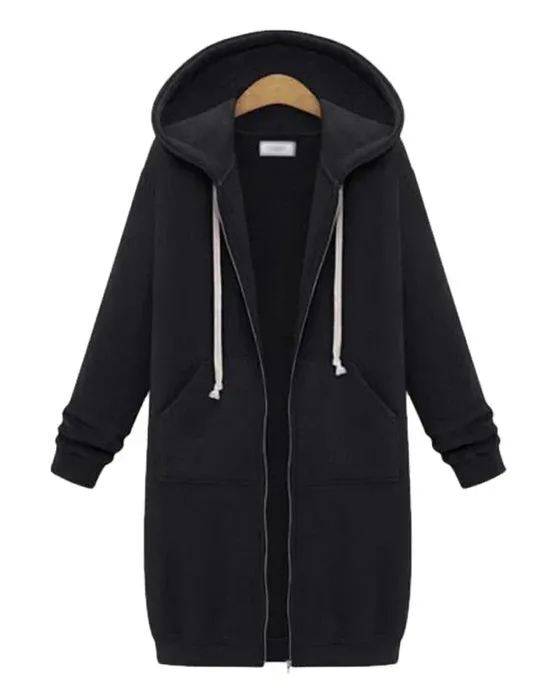 Hoodies with long zippers