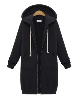 Hoodies with long zippers