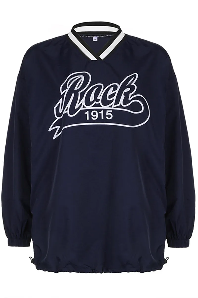 HWT1203 Street Varsity Pullover Top