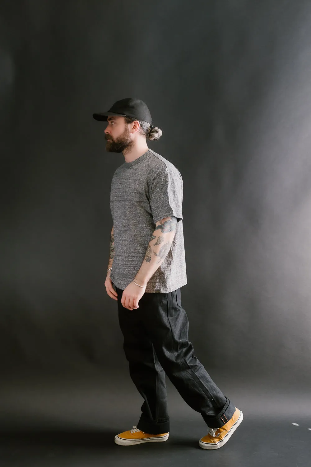 IHT-1610L-GRY - 6.5oz Loopwheel Crew Neck T-Shirt with Longer Body - Grey