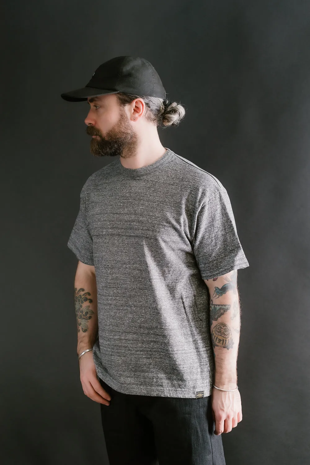 IHT-1610L-GRY - 6.5oz Loopwheel Crew Neck T-Shirt with Longer Body - Grey